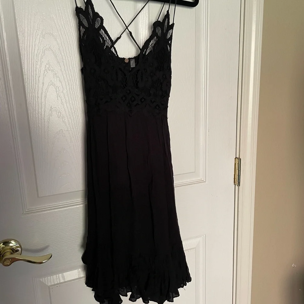 Free People Adella Slip Dress - XS Black - Picture 5 of 13